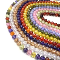 natural stone faceted round crystal shiny gem loose beads charms for bracelets jewelry making diy necklace earrings accessories
