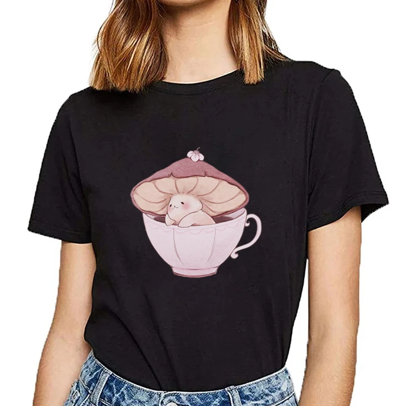 

Модная Повседневная классная уличная одежда в стиле каваи с рисунком грибов, футболка большого размера в стиле хип-хоп