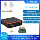 Новинка Android TV BOX GTMEDIA GTCOMBO Android 9,0 + DVB-S2XT2C спутниковый ТВ приемник декодерGoogle Smart Set Top Box