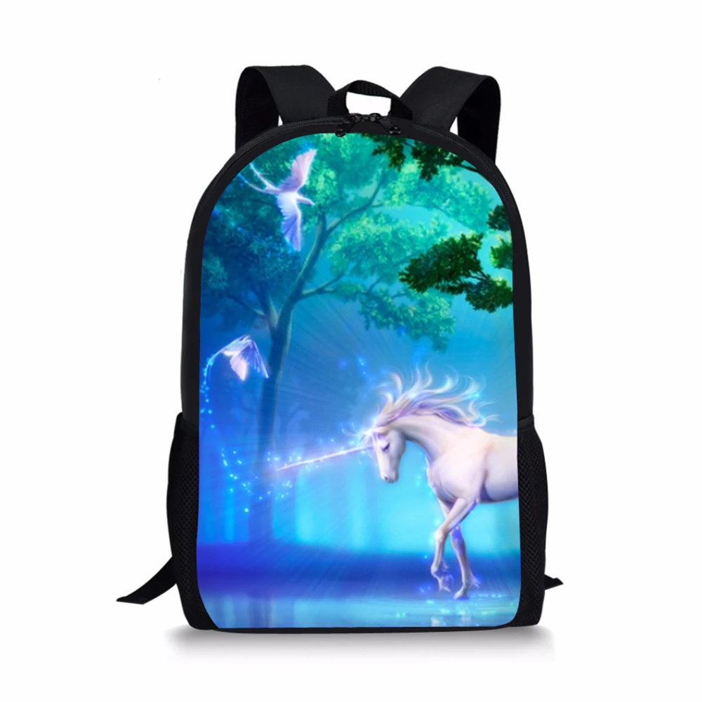 Fashion Children's Backpack Fantasy Unicorn Horse Pattern Toddler School Book Bag Cute Animal Women's Travel Backpack