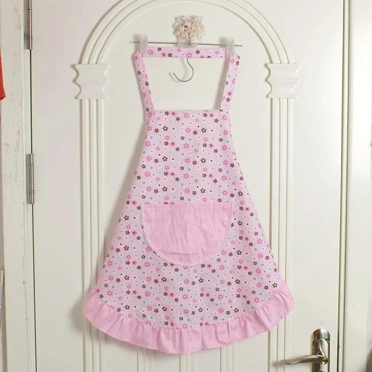 Фартук женский из хлопчатобумажной ткани с цветочным принтом кухонный аксессуар