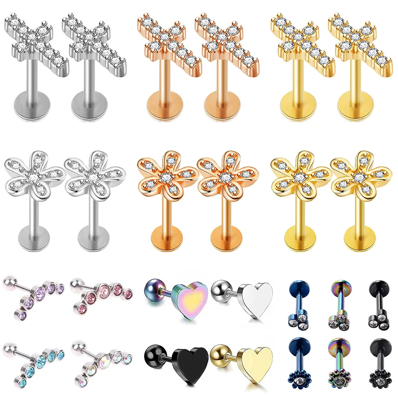 

1 шт., серьги-гвоздики из нержавеющей стали