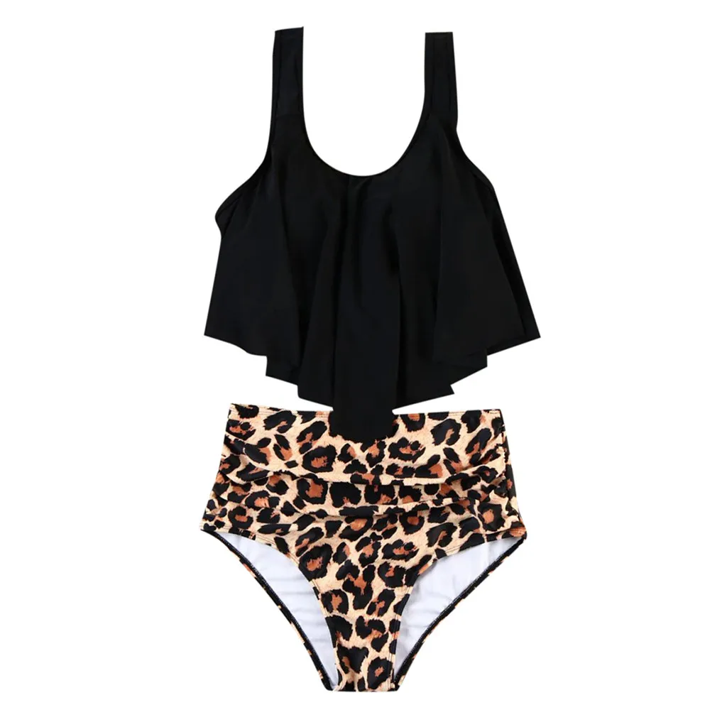 Новинка размера плюс Модный женский леопардовый бикини сексуальный
