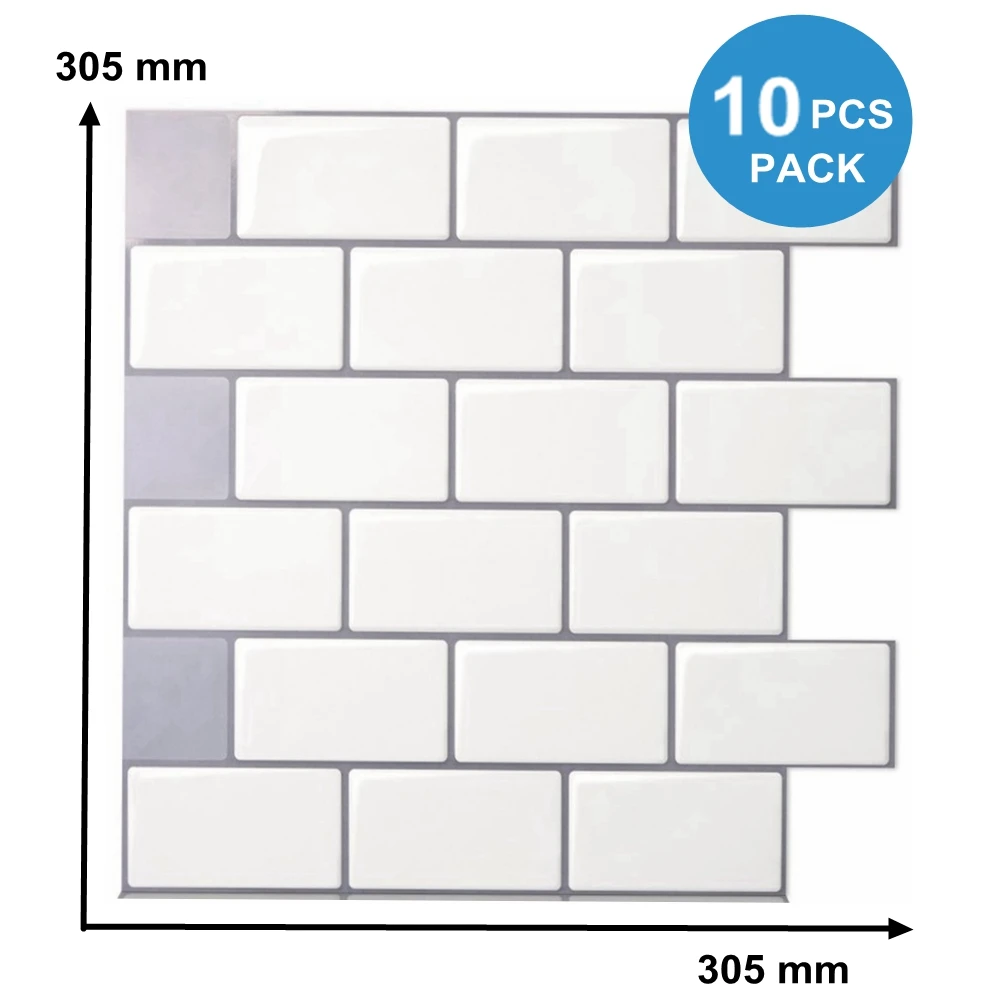 Vividtiles 12*12 дюймов самоклеющиеся 3D плитки для стен метро для кухни и ванной-10 листов