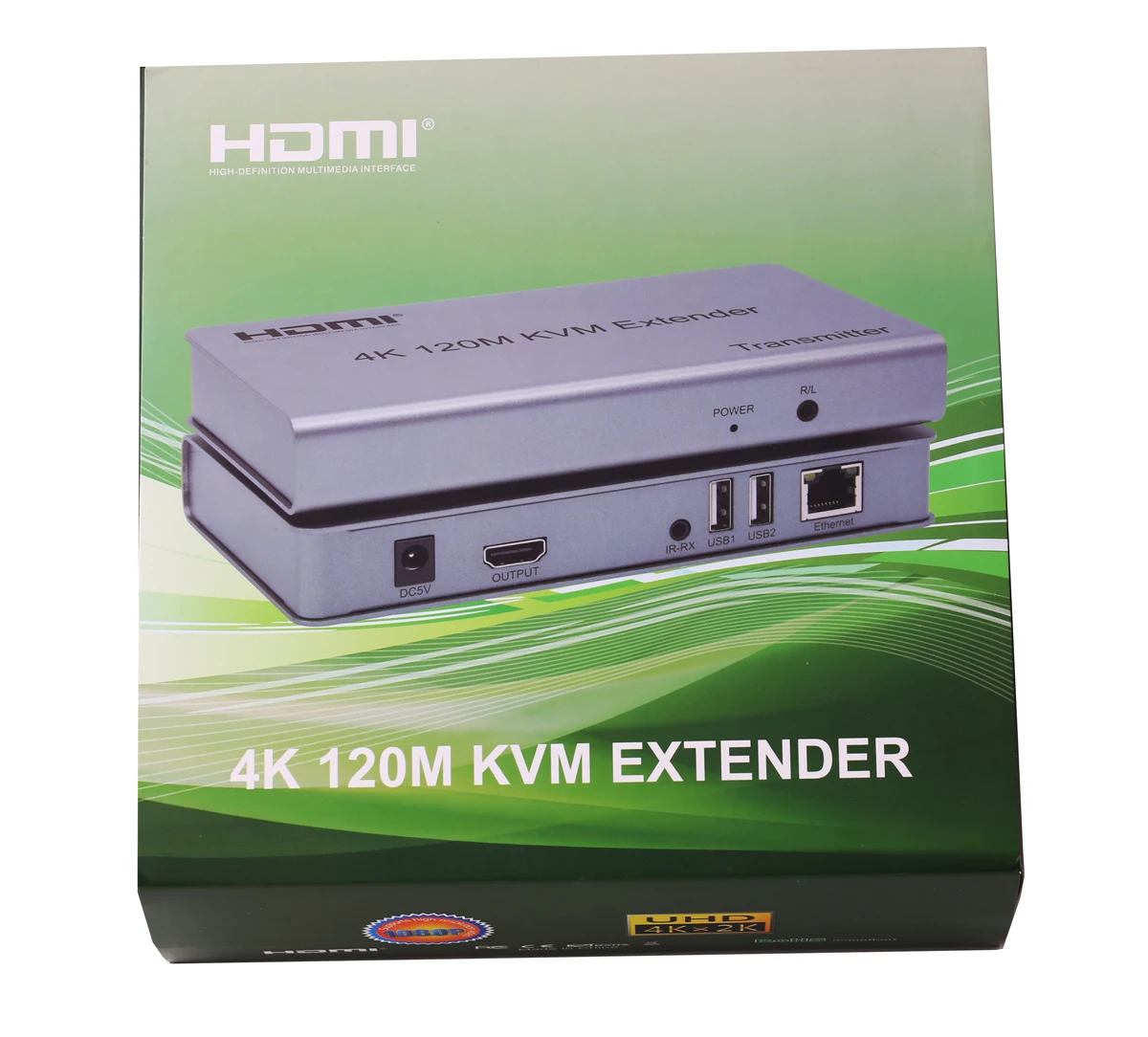 120 м 4K HDMI KVM удлинитель по RJ45 Ethernet Cat5e Cat6 сетевой кабель ПК DVD к ТВ конвертер USB