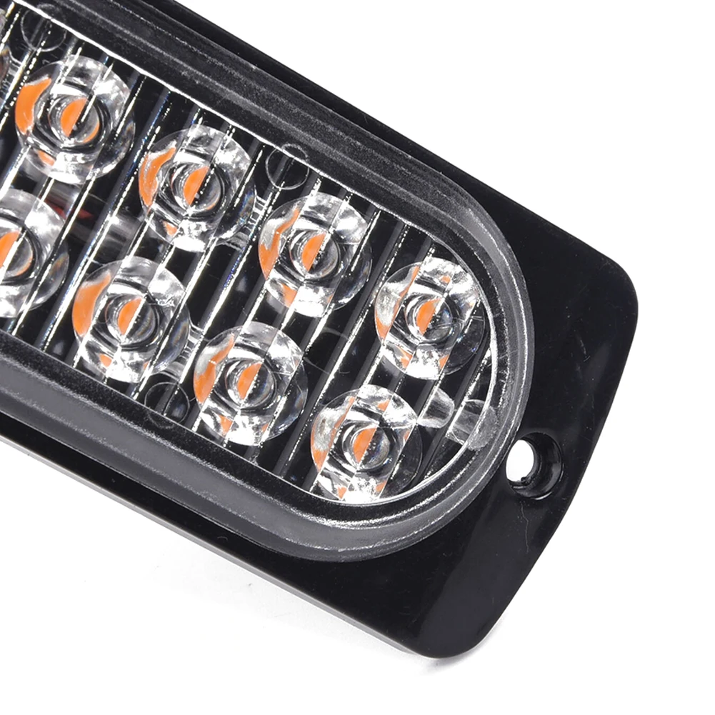 2PCS Amber 12 LED 36W 6500k Light Bar Car Truck Hazard Beacon Warning Lamp Grill Breakdown DC12V Led Accessories | Автомобили и