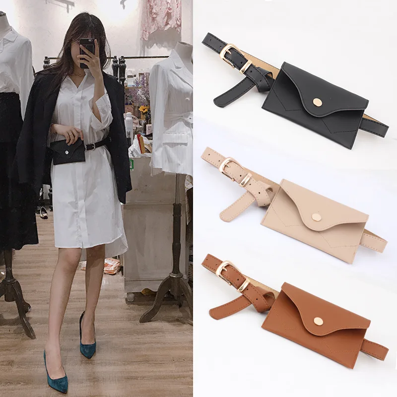 

1Set Soft PU Leather Waist Bag For Women Female Vintage Girl Ladies Fanny Bag Pack Multi-function Running Bag Coin Phone Bags