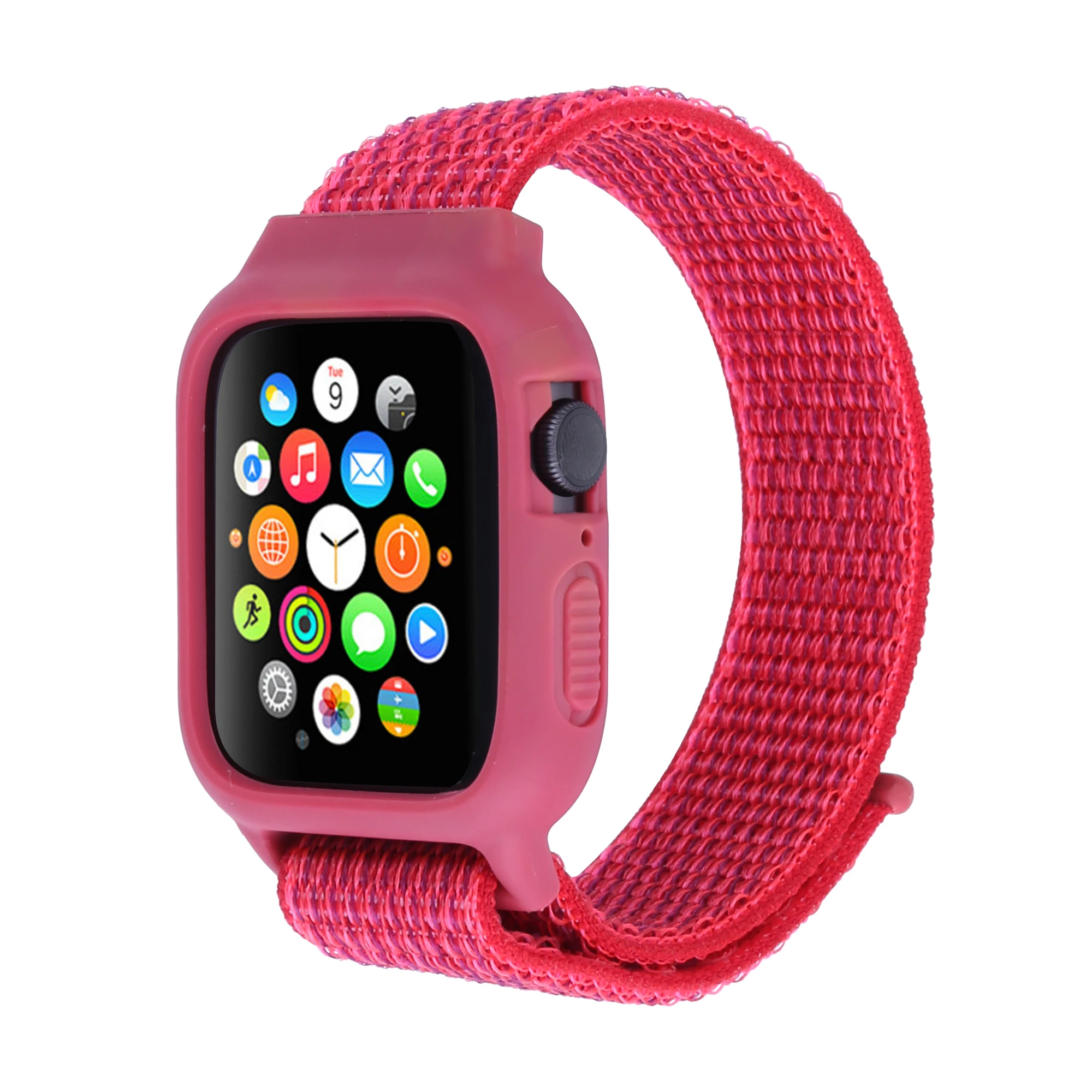 

Nylon Loop Strap Case for Apple Watch 44mm 40mm Iwatch 42mm 38mm Smart Watch Bracelet correa Apple Watch 7 6 SE 5 4 3 2 1