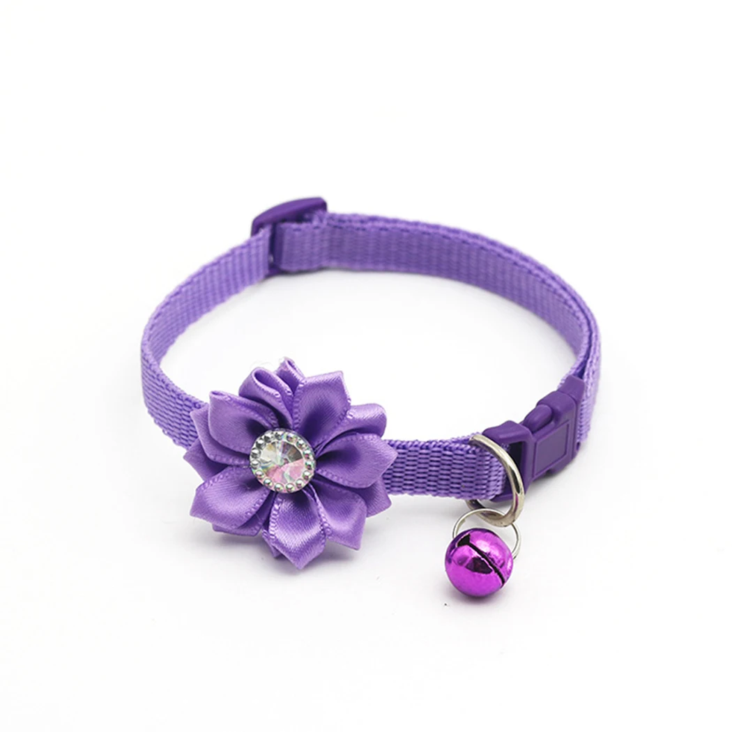 

Colorful Pet Supplies Cat Collar With Bell Adjustable Buckle Collar Cat Pet Supplies For Cats Flower Collar Small Dog Chihuahua
