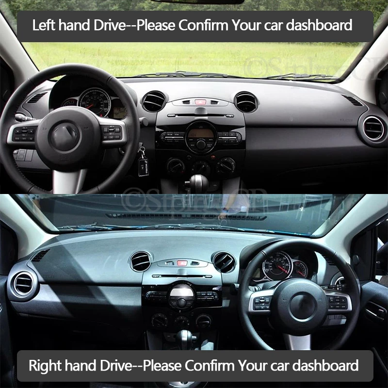 for Mazda 2 Demio 2007~2014 DE Anti-Slip Mat Dashboard Cover Pad Sunshade Dashmat Carpet Accessories Mazda2 2008 2009 2010 2013 |