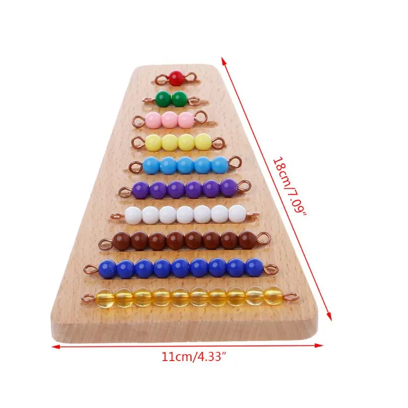 

Montessori Math Material Bead Stair Math Toy Kids Early Preschool Learning Toys