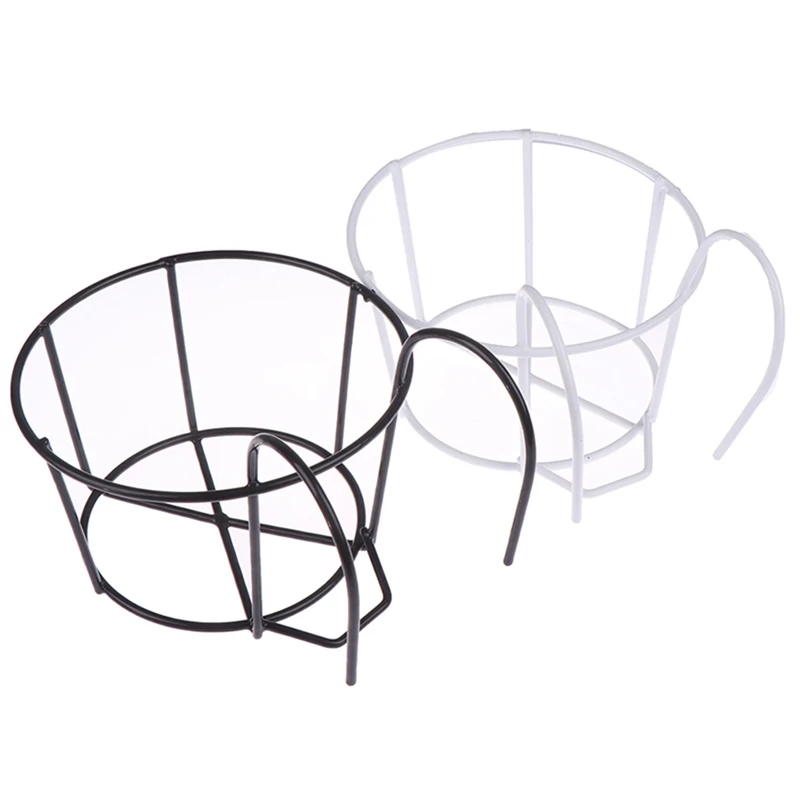 

2PCS Flower Pot Holder Rack Iron Stand Plant Hanging Pot Holder Round Indoor Outdoor Balcony Frame Home Decor Garden Supplies
