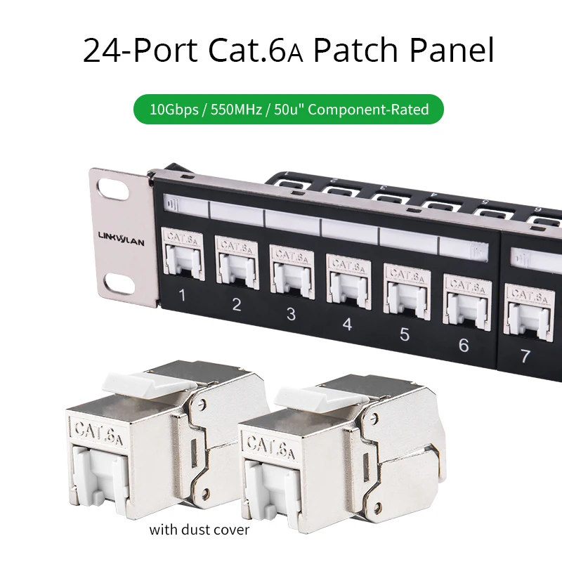 24 порта экранированная модульная коммутационная панель совместима с