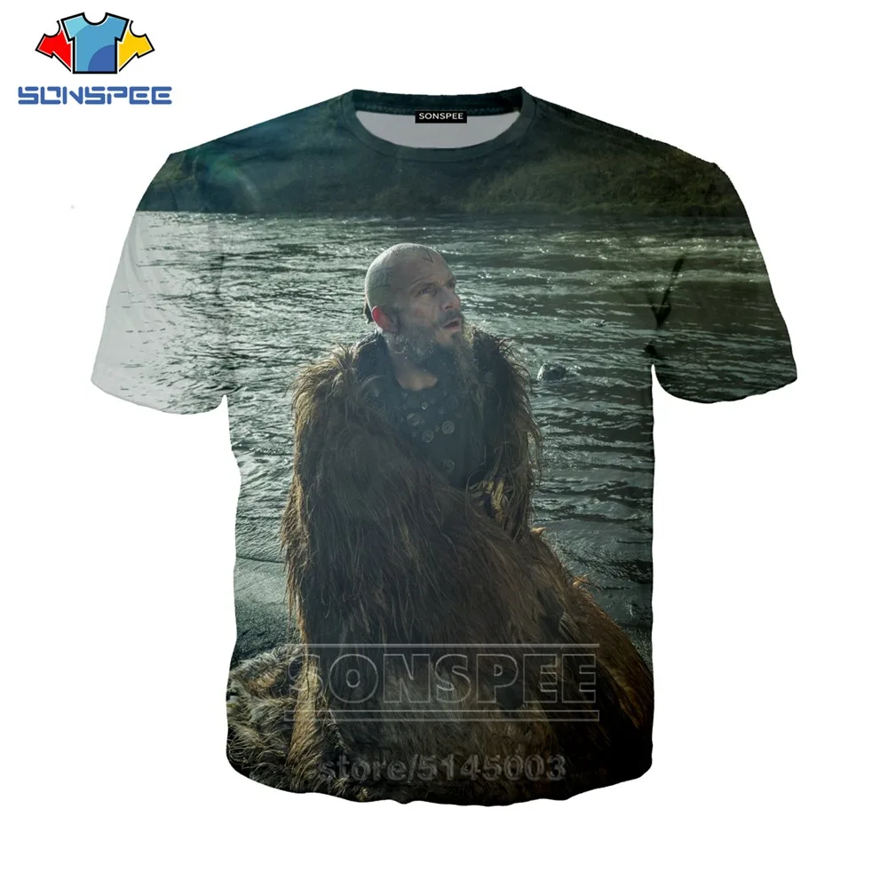 19 Vikings футболка Летняя для мужчин женщин Рагнар лотброк Толстовка 3D принт ТВ короткий рукав хип хоп топ с круглым вырезом Модный пуловер C074-03 - Цвет: 19