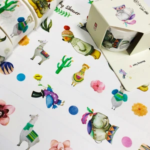 3 см * 5 м Kawaii мультфильм лесных Животные васи лента ярлыком Бумага ручка украшение для ноутбука