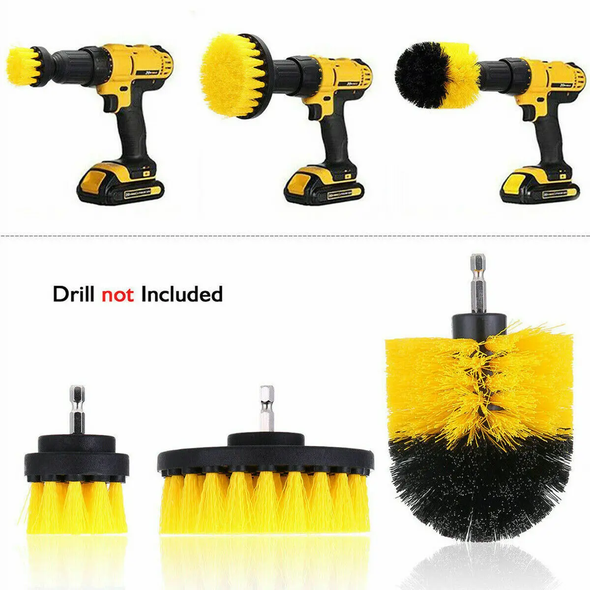Круглый электрический щетинная кисть сверло для очистки кисти ванна роторный