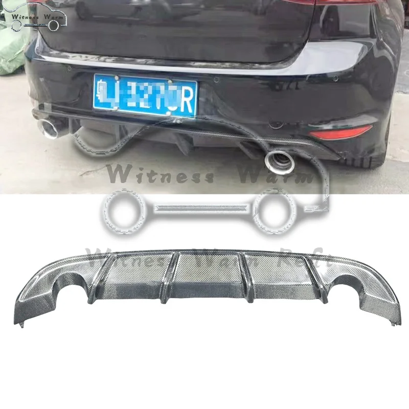 Спойлер для заднего бампера из углеродного волокна Volkswagen GOLF 7 R LINE только 14-17 |