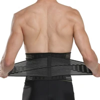unisex adjustable waist trainer belt back brace spine support waist belt orthopedic breathable lumbar corset pain relief sports
