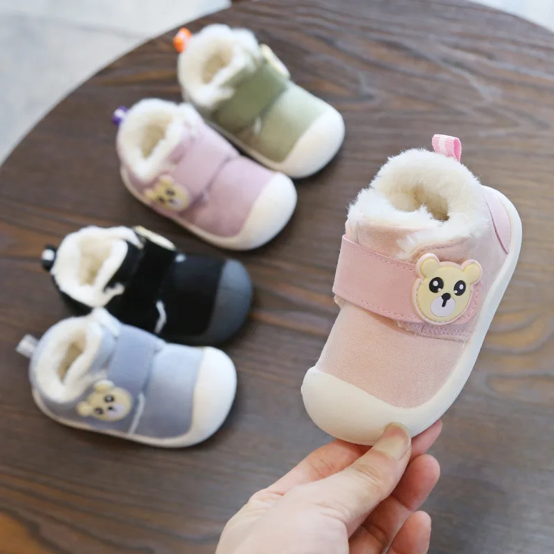 

Toddler Shoes Boys Girls First Walkers Soft Bottom Kids Sneakers Keep Warm Thicken Cotton Casual Infant Shoes SCW029