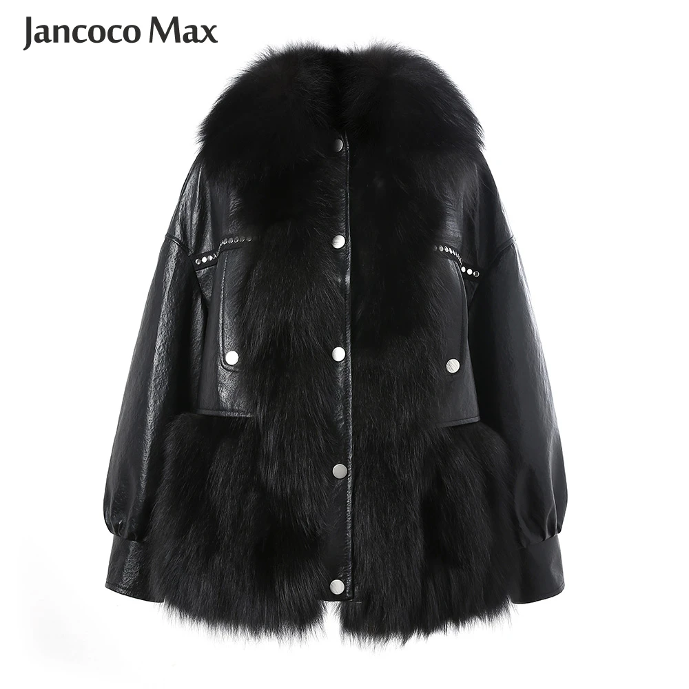 

Женская зимняя шуба из натуральной кожи, женская черная шуба из лисьего меха, верхняя одежда, новинка 2021, женская модель S3501