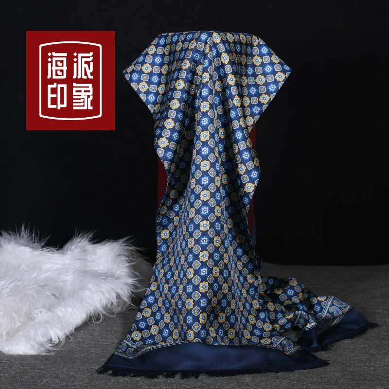 

★silk scarves men high-grade real silk cashmere scarves winter flannelette boyfriend gifts on their birthday gift boxes