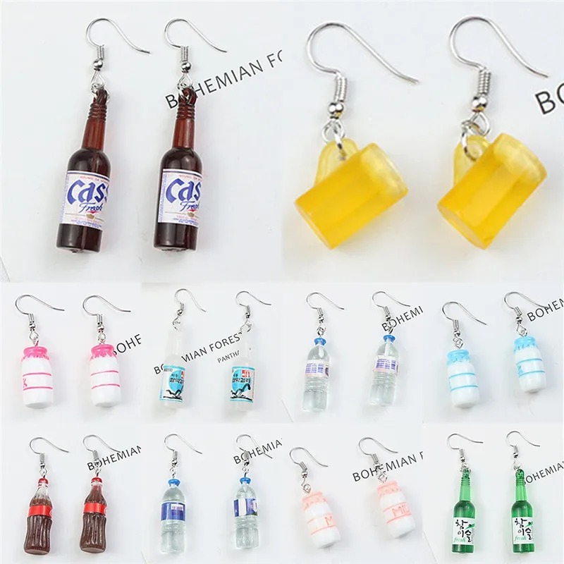 Женские серьги капельки Pinksee креативные Разноцветные ручной работы в форме