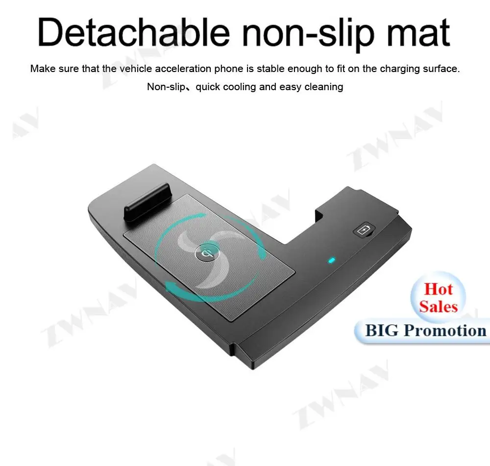 

QI Car Wireless Charger Quick Charge For Ford Edge 2018 for Iphone XR XS 11 Pro for Huawei P30 Pro Infrared Sensor Phone Holder