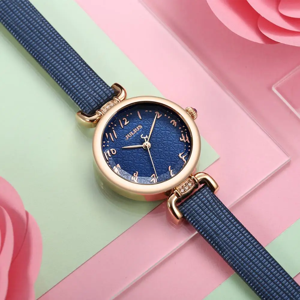 

Women Rhinestone Lovely Leather Strap Young Female Digital Watches Girl Pink Steel Back Wristwatch Teen Hour Trendy Gold Time