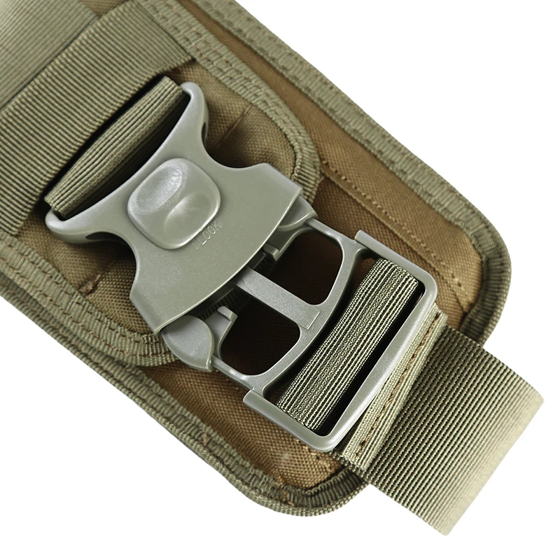 

Outdoor Portable Tactical Waist Pack Shockproof Double Phone Pouch Wallet Card Hand Bag Camping Hunting Accessory