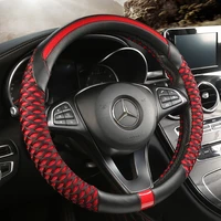anti slip car carbon fiber steering wheel cover for mercedes ben amg 38cm models a c cla e gla glc gle s b cls class accessories
