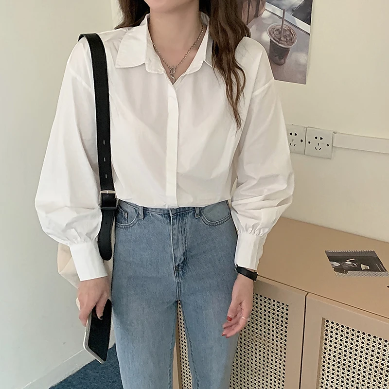 

Женская рубашка с длинным рукавом, в Корейском стиле