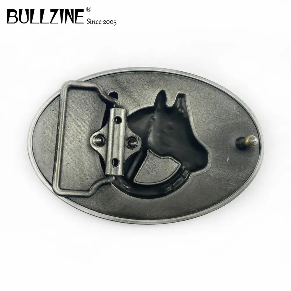 Bullzine wholesale zinc alloy western Horse head belt buckle pewter finish FP-02178 LUXURIOUS cowboy jeans gift | Дом и сад