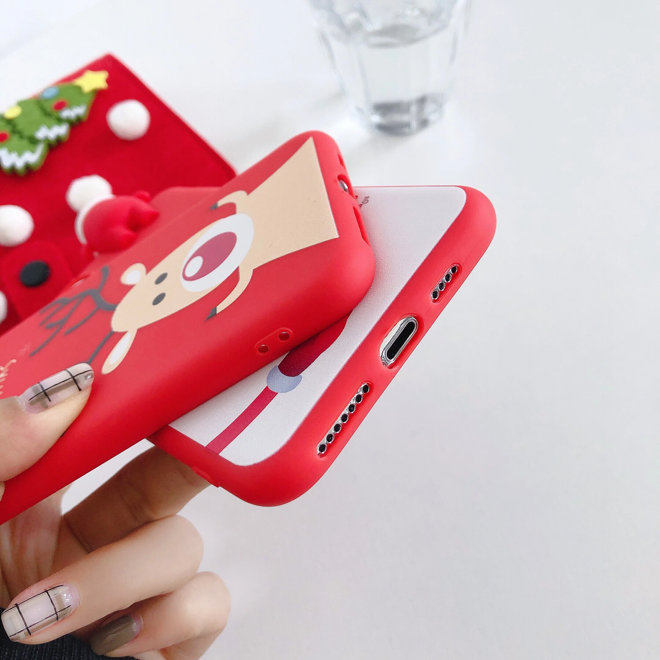 Новогоднее; рождественское 3D чехол для телефона для iphone11 pro max 6s 6 7 8 Plus X XS XR для huawei P20 P30 mate20 Honor20 мягкая крышка IMD