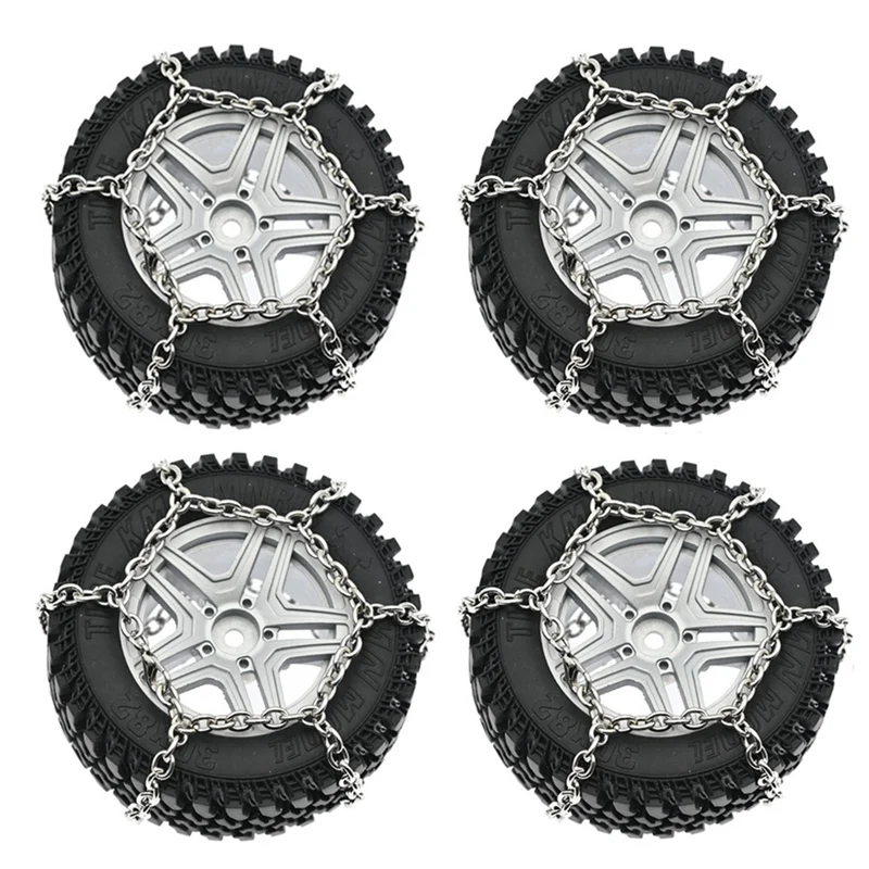 

for MN86S MN86KS MN86 MN86K MN G500 4Pcs Metal Wheel Tires with Snow Chain Tyre Sponge 1/12 RC Car Upgrade Parts