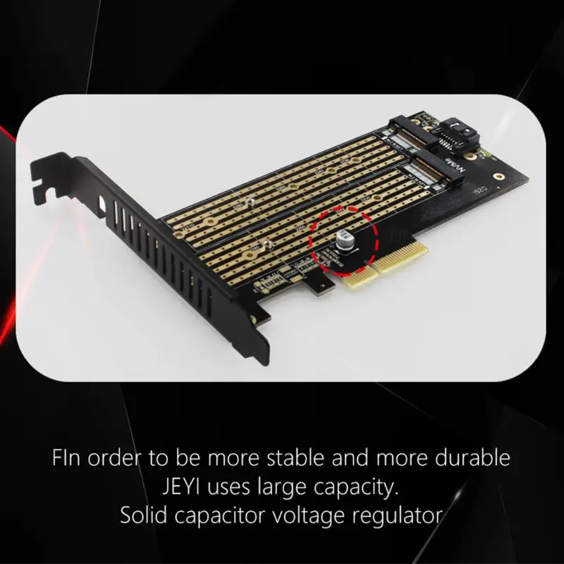

H7JA M.2 NVMe SSD to PCIE X4 Adapter M Key Interface Card PCI Express 3.0 X4 2230-2280 Size m.2 Expansion Card