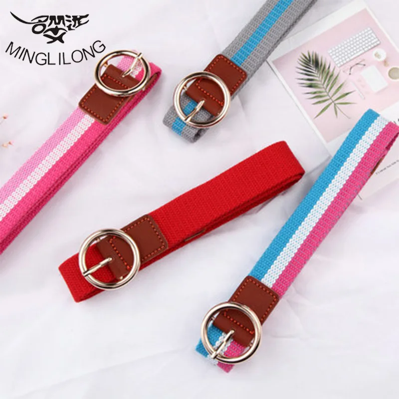 Уникальный Красочный холщовый ремень MINGLILONG для женщин влюбленных пар 3 см джинсы