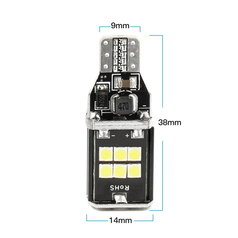 1 шт. T15 Светодиодная лампа 15SMD W16W 2835 Светодиодный одов супер яркий стоп-сигнал s
