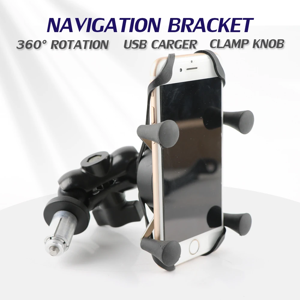

GPS Navigation Phone Holder For HONDA F5 CBR650F VFR1200 BMW S1000RR HP4 2010 14 15 Motorcycle Frame Bracket Support USB Charger