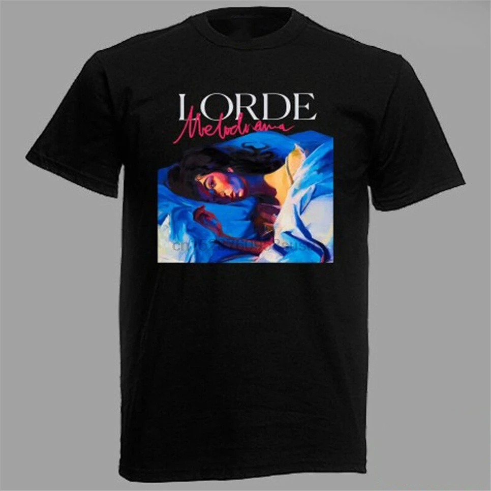 Lorde Melodrama Обложка альбома Мужская Черная Футболка размер S M L XL 2XL 3XL хлопок