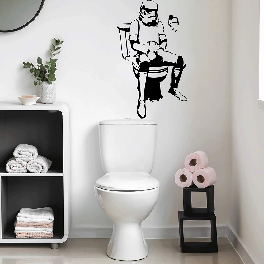 Настенная Наклейка по мотивам фильма Бэнкси туалета Лав граффити уличное