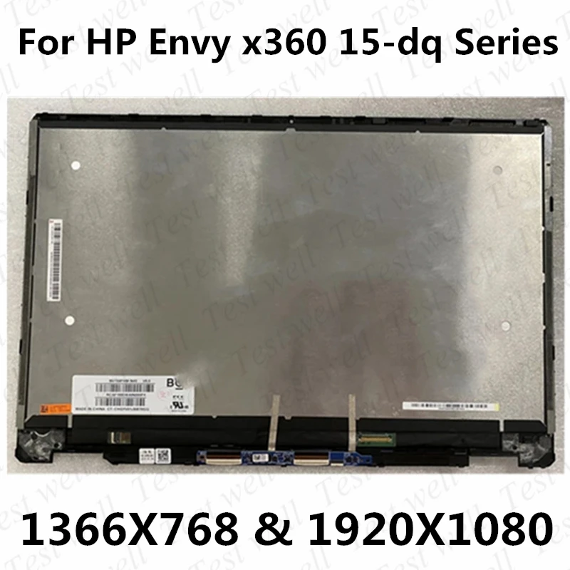 

Original For HP ENVY x360 15-DQ 15-dq 15.6"IPS FHD LCD LED Touch Screen Assembly 30pin 1920*1080 digitizer panel with frame