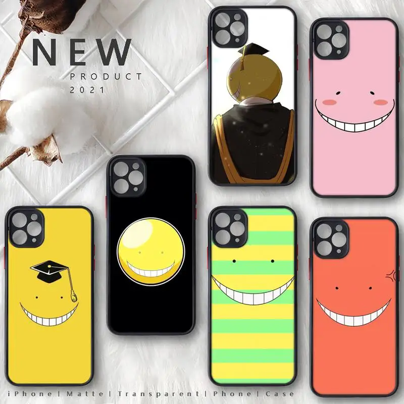 

assassination classroom koro sensei faces Phone Case For iphone13 12 11 8 7 plus mini x xs xr pro max matte transparent cover