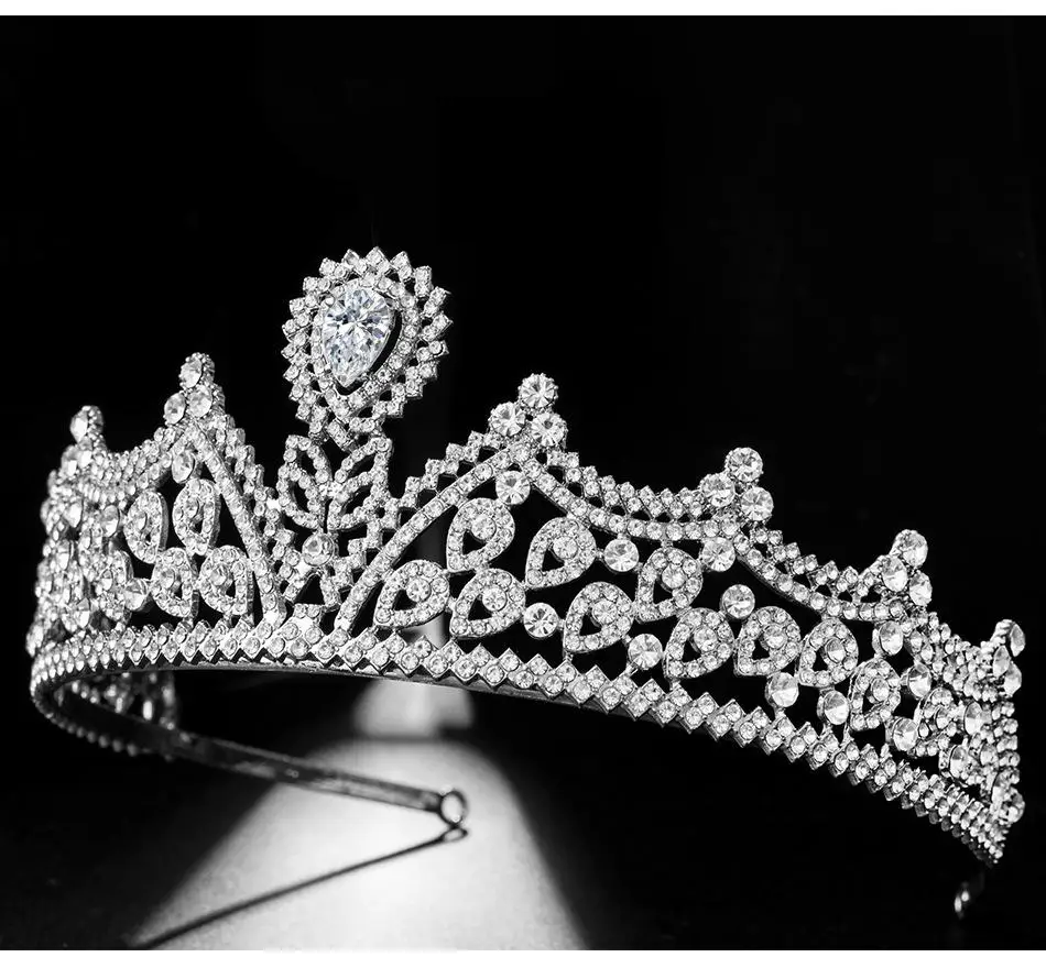 

Luxury Crystal Bridal Tiaras Queen Crowns Women Baroque Pageant Diadem Rhinestone Princess Jewelry Wedding Hair Accessories