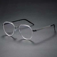 denmark new myopia reading titanium oval glasses frame men and women retro eyeglasses ultra light 9745 prescription eyewear