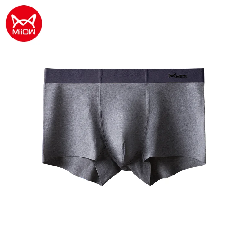 

MiiOW 1Pcs Cotton Antibacterial Men's Boxer Shorts Graphene Seamless Men Underwear Sexy Underpants Male Panties Boxershorts New