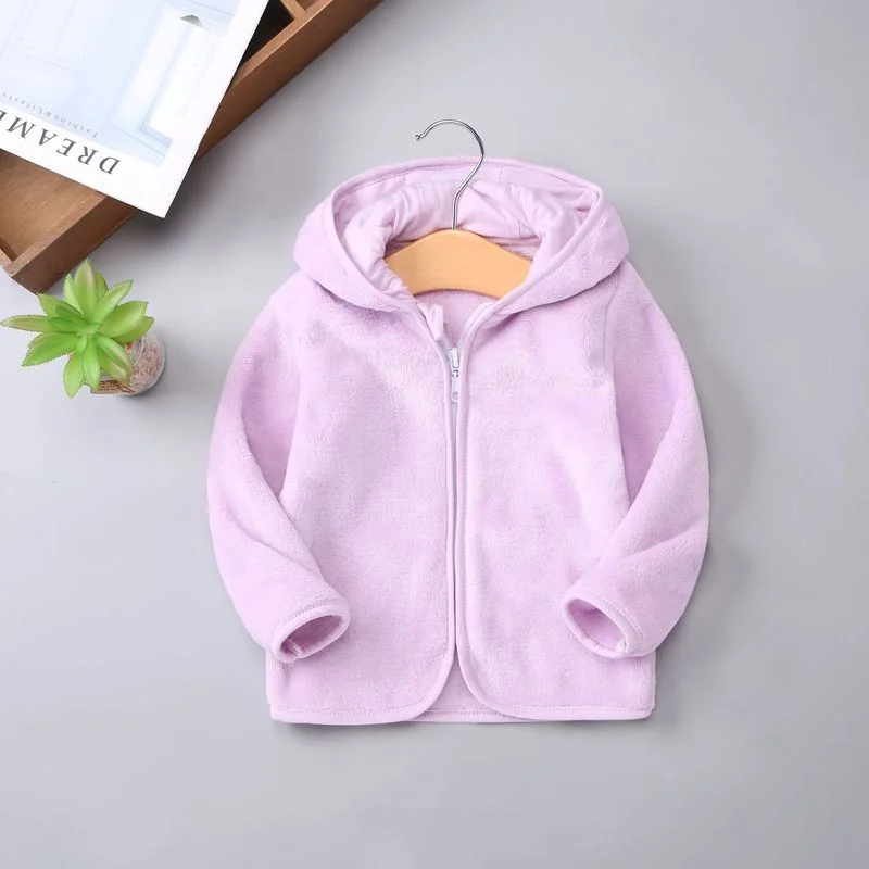 

Colorfull Baby Boys Coat Girls Jackets Infant Clothes Hooded Toddler Flannel Outwear