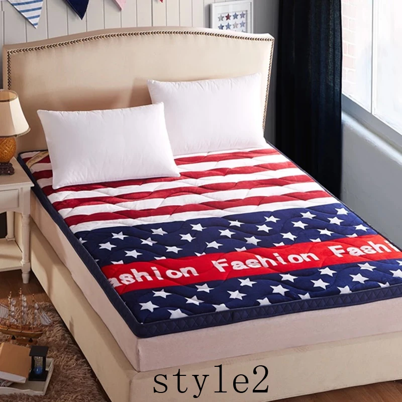 Толстые теплые бархатное Хрустальное складной матрас пол татами студенческого