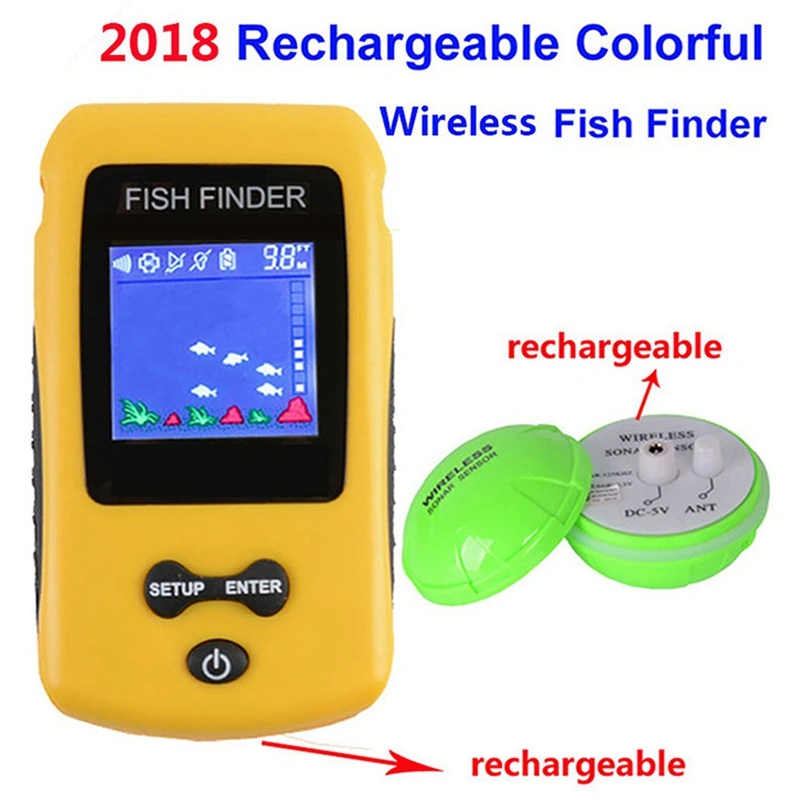 Горячие HG-перезаряжаемые портативный беспроводной эхолот гидролокатор сенсор