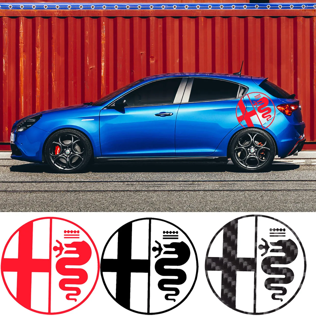 2 шт. наклейки на боковые двери автомобиля для Alfa Romeo MiTo Giulia Giulietta 147 156 159 166 Авто