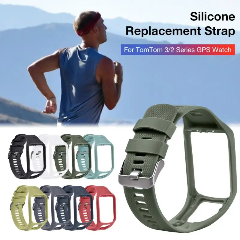 

New Watch Strap For TomTom Runner 2 / 3 Spark/3 Sport GPS Watch Bracelet Replacement Silicone Wrist Strap For TomTom Runner 2/3